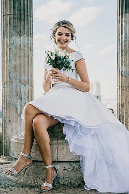 Photo de mariage - la mariée et son bouquet