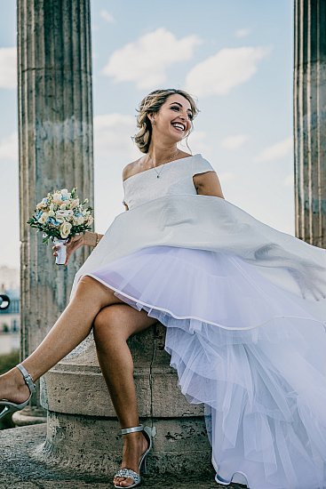 Séance photo avec la splendide mariée