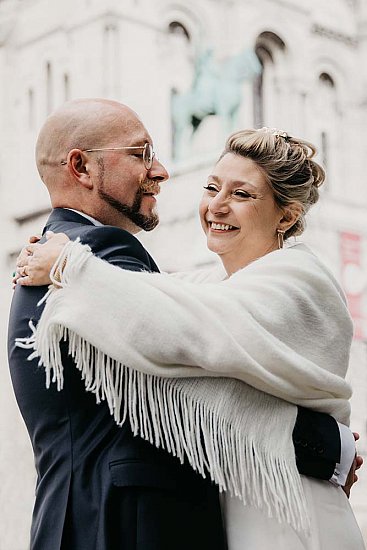 Le couple pendant la séance photo