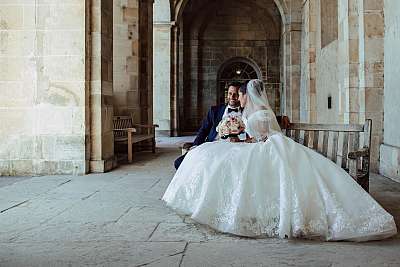 Photos de couple au château