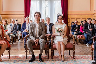 Vue de la salle des mariages de la mairie de Montrouge