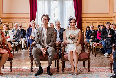 Vue de la salle des mariages de la mairie de Montrouge