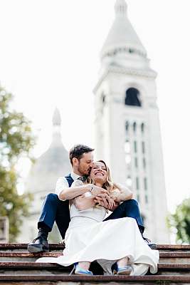 Photographe de mariage à Montmartre dans le 18ème