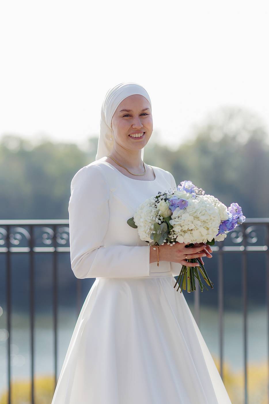 Plan américain de la mariée
