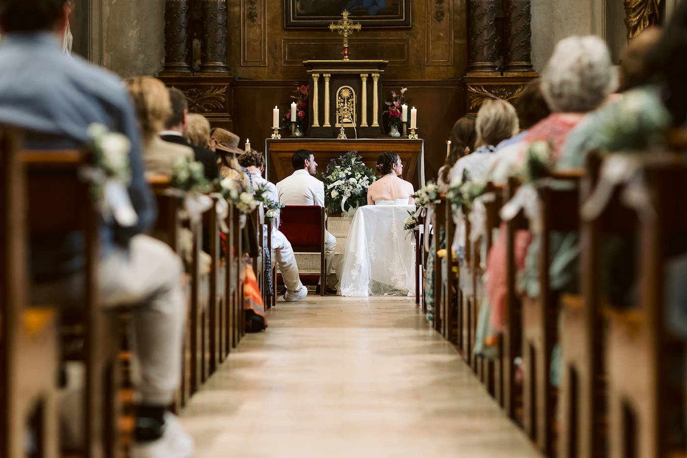 Cérémonie religieuse de mariage à l'église de Montesson