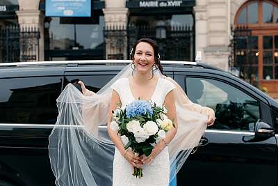 La mariée et son joli voile