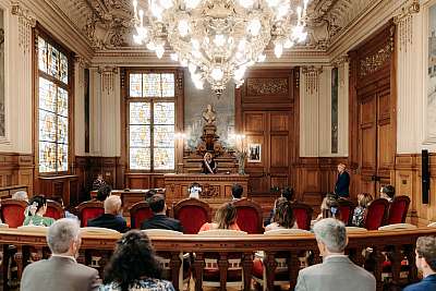 Cérémonie à la mairie du 18ème