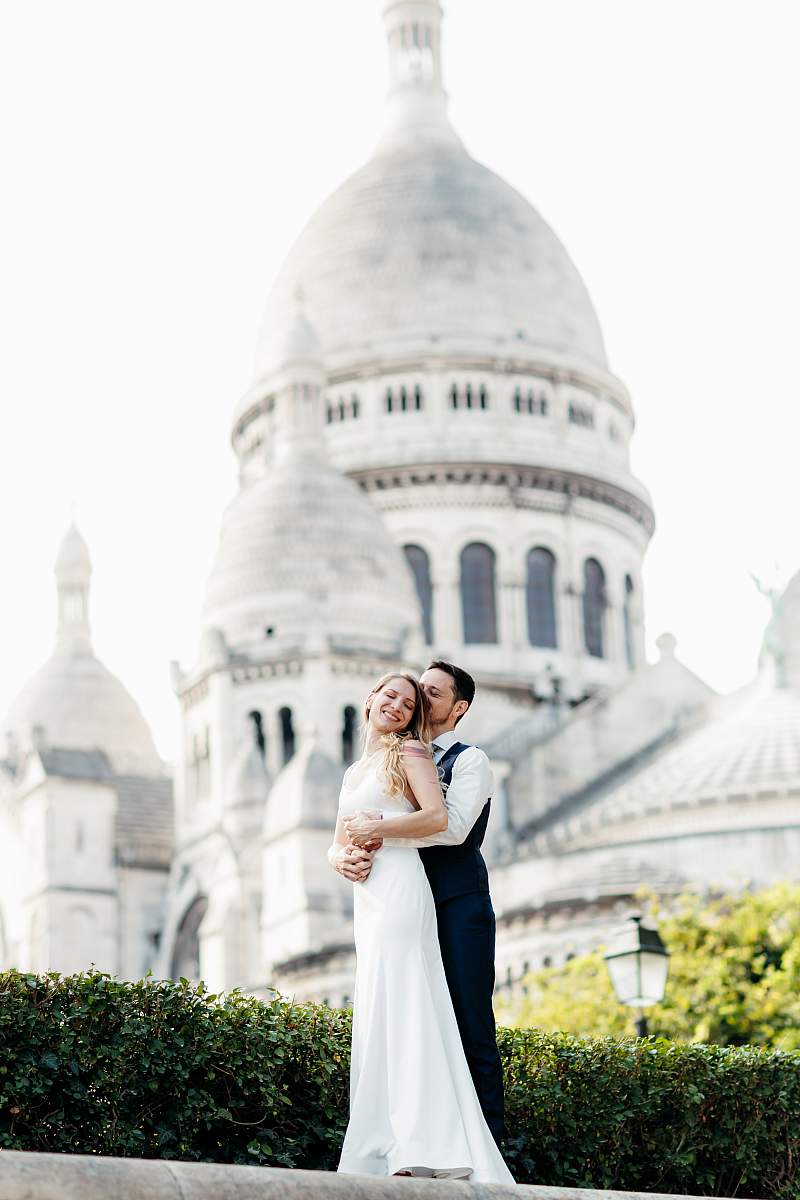 Tableau du couple avec la basilique du Sacré-Coeur