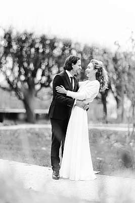 Photo de couple au parc de Bécon