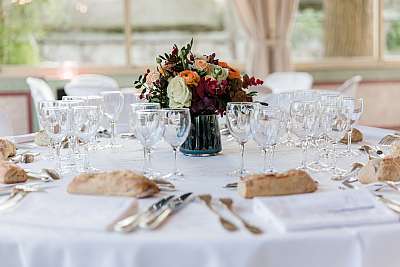 La décoration des tables aux Erables à Meudon