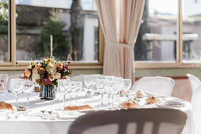 La décoration des tables aux Erables à Meudon