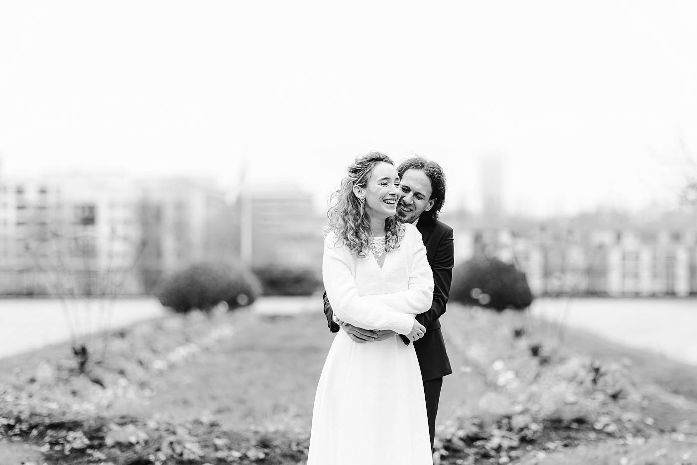 Séance photo de couple au parc de Bécon