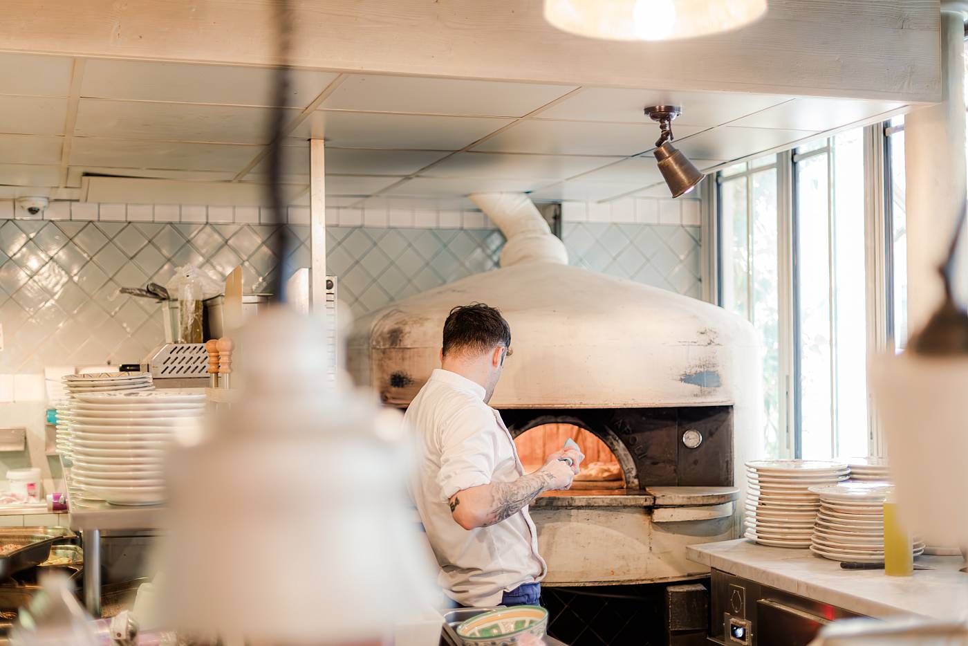 Le four à pizza du restaurant Mamma Primi