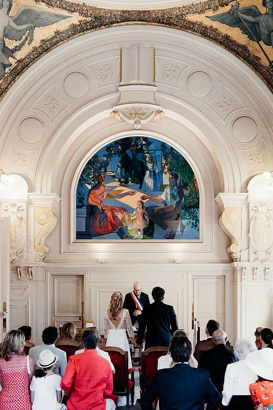 La magnifique salle des mariages de la mairie de Neuilly-sur-Seine