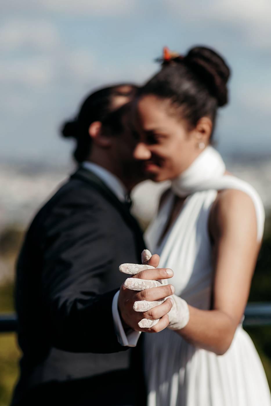 Séance photo de mariage au domaine national de Saint-Cloud