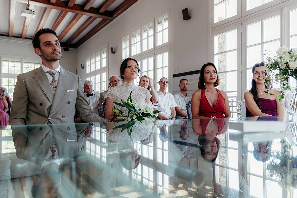 Jeu avec la réflection dans la salle des mariages