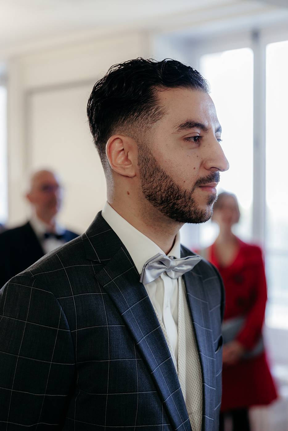 Portrait du marié lors de la cérémonie