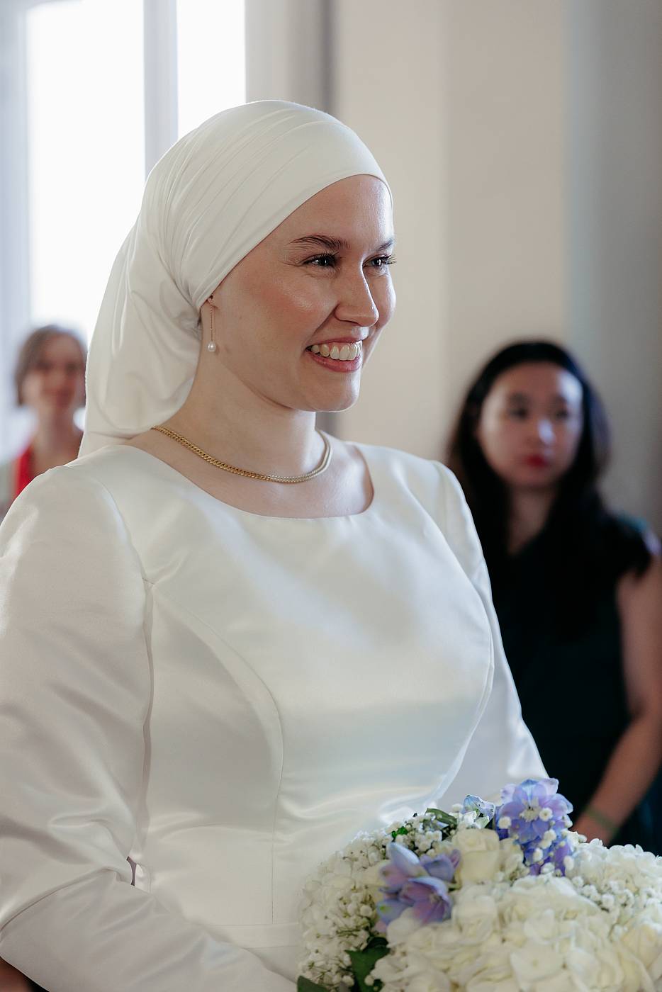 Portrait de la mariée lors de la cérémonie