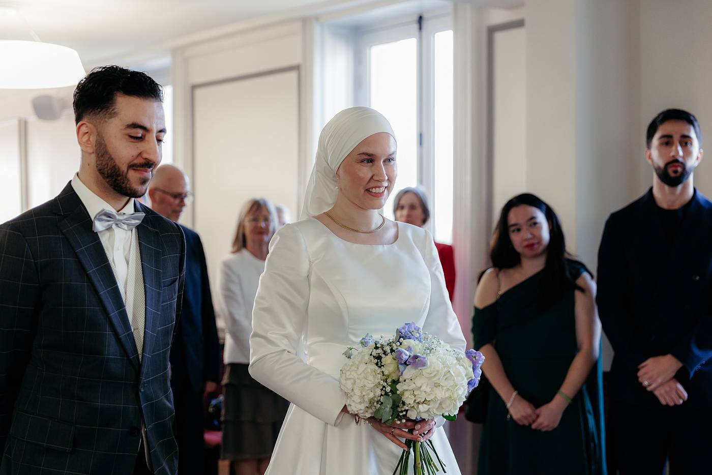 Portrait des mariés durant la cérémonie de mariage