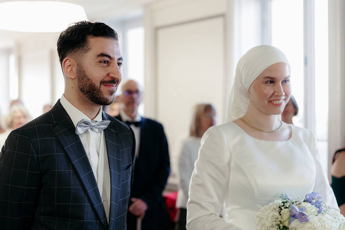 Le grand sourire des mariés