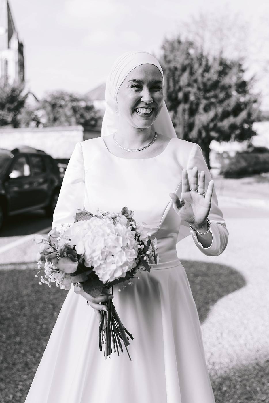 Le beau sourire de la mariée