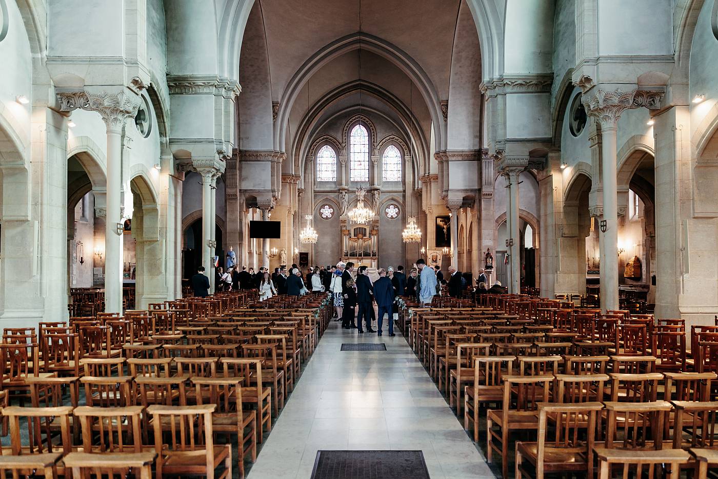 Vue sur l'intérieur de l'église de Rambouillet dans les Yvelines