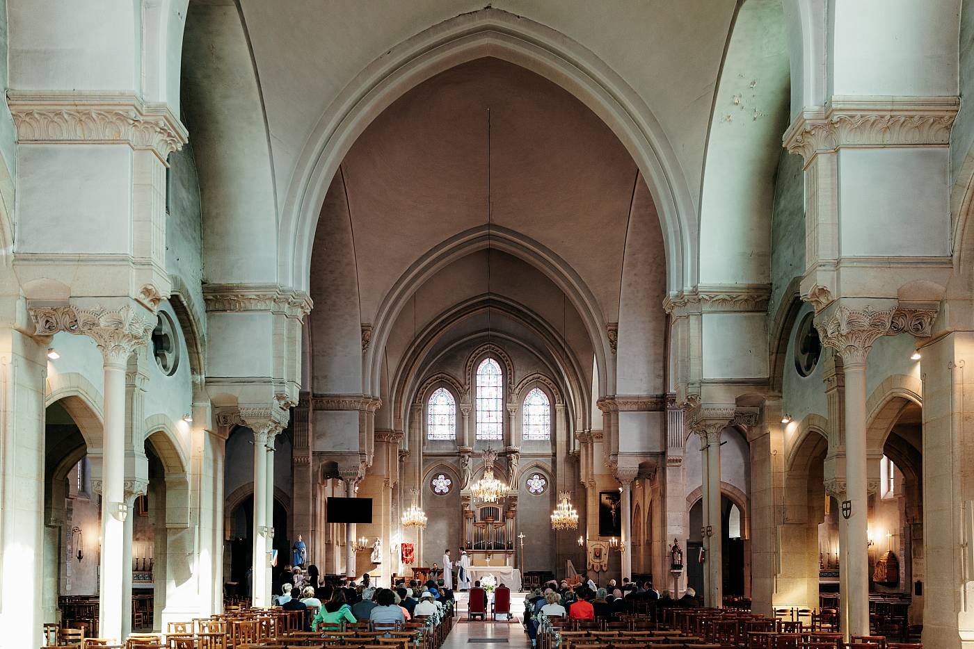 Plan panoramique de l'église de Rambouillet dans les Yvelines
