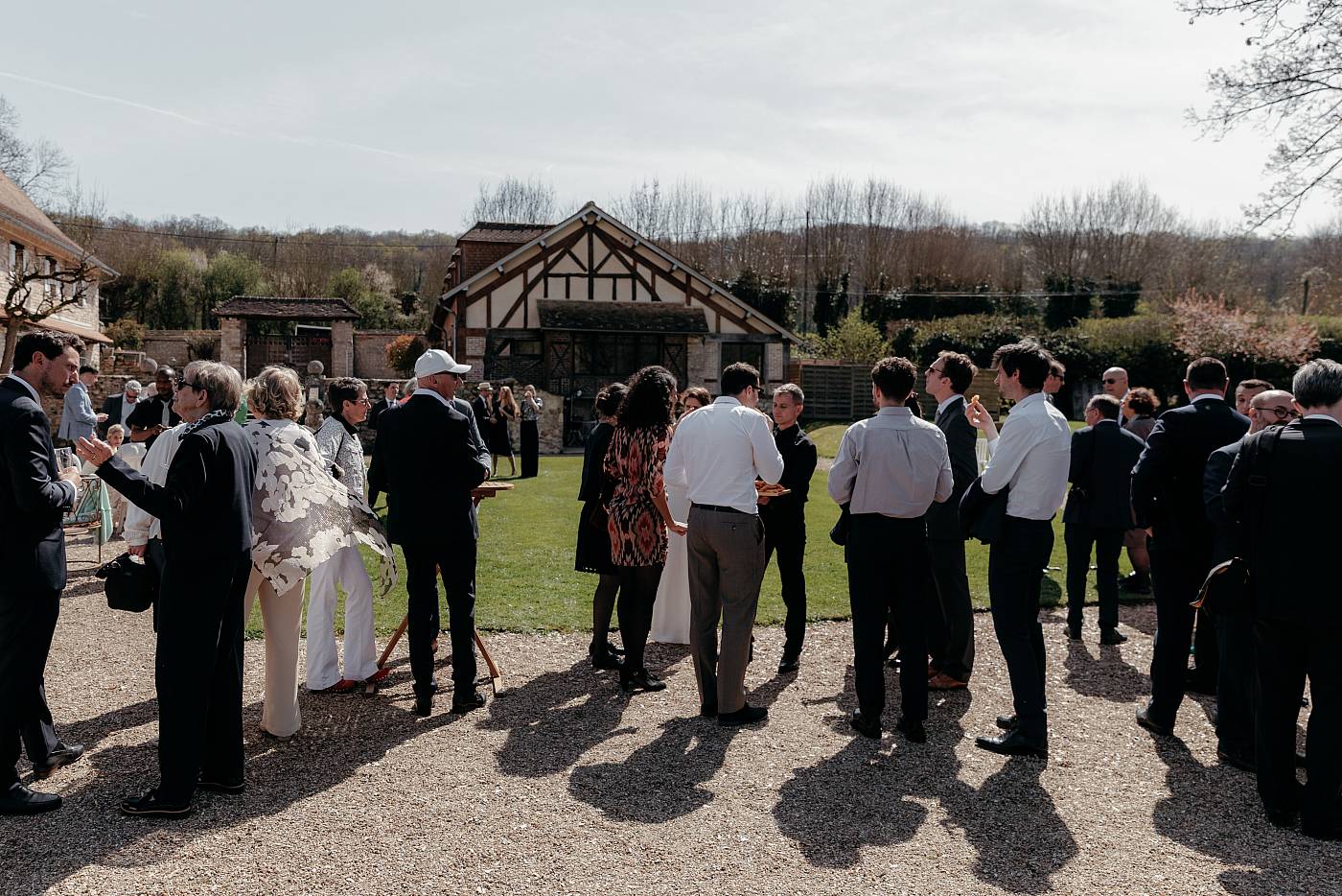 Les invités durant le vin d'honneur