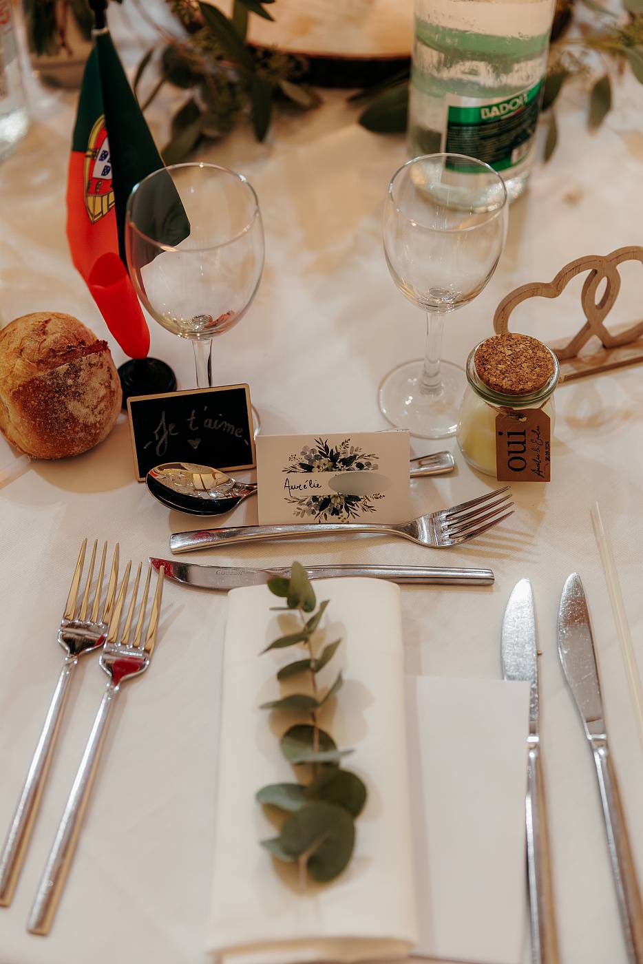 La table d'une des mariée