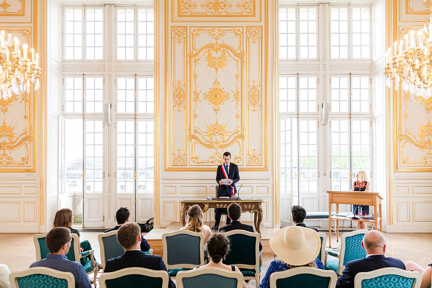 La salle des mariages de la mairie de Versailles