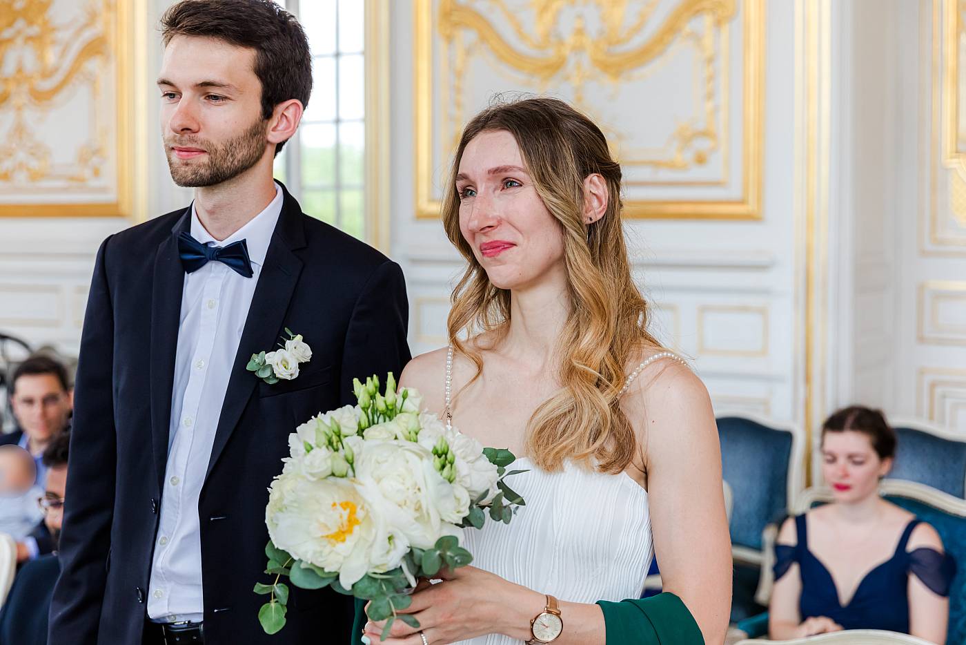 Le sourire ému de la mariée