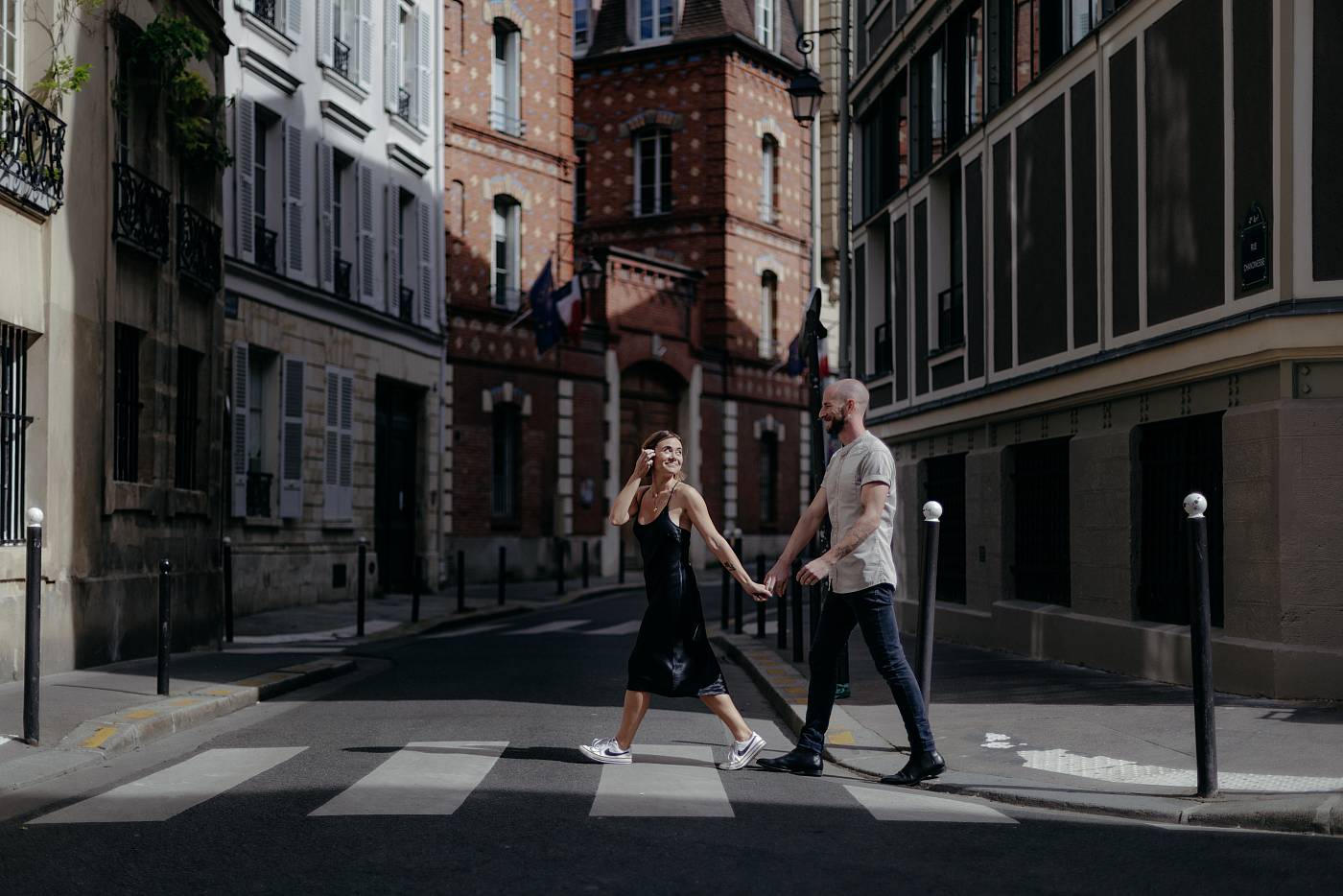 Le joli déco de l'île de la cité pour la séance photo de couple