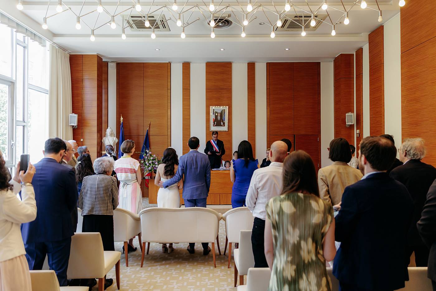 La salle des mariages de la mairie du 17e arrondissement de Paris