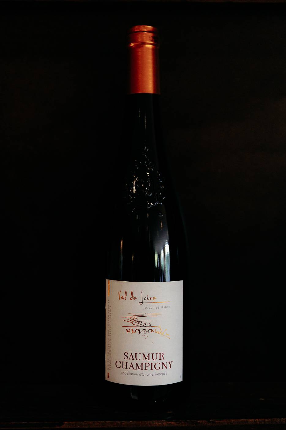 Bouteille de vin du restaurant