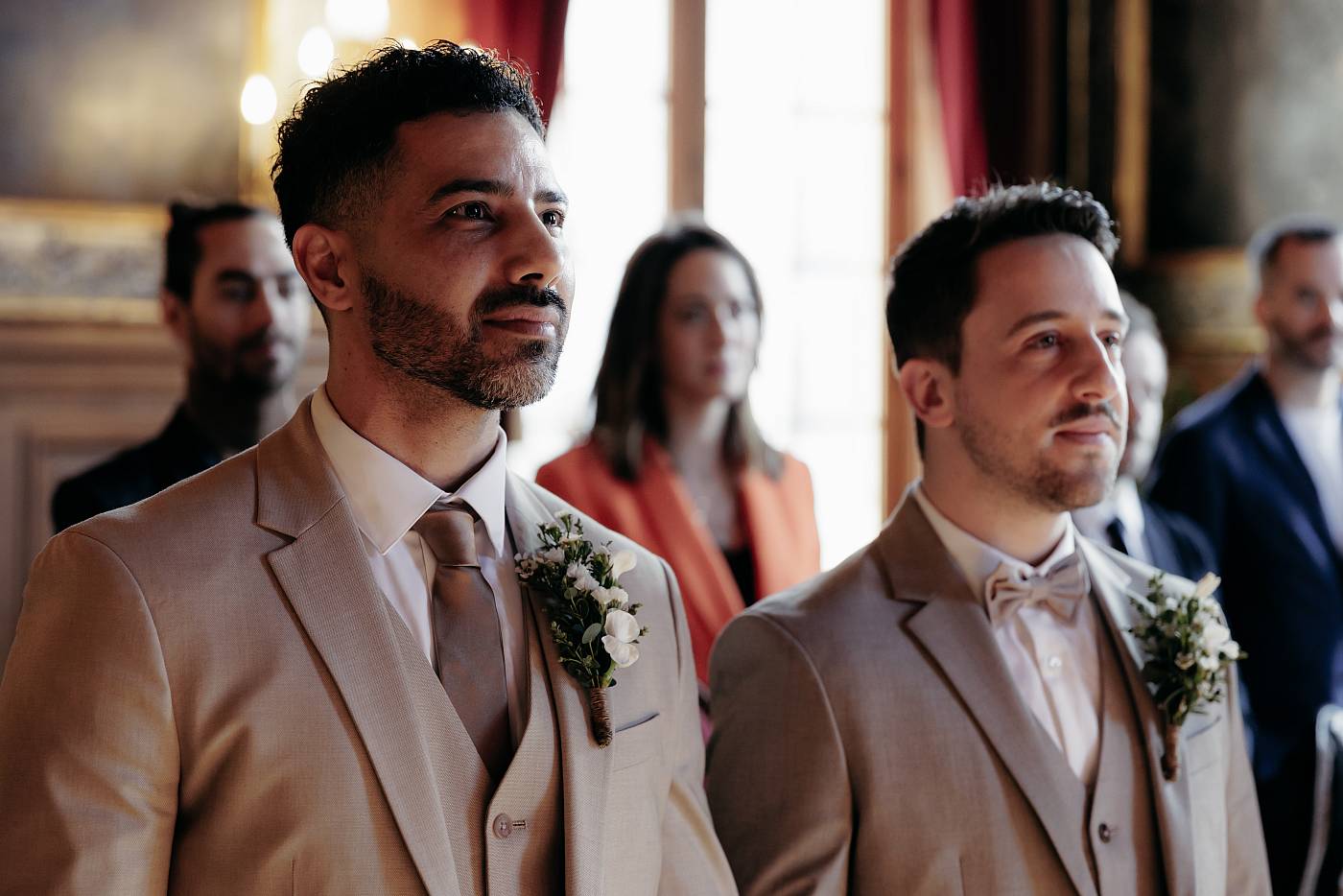 Les mariés se préparent à l'échange des consentements