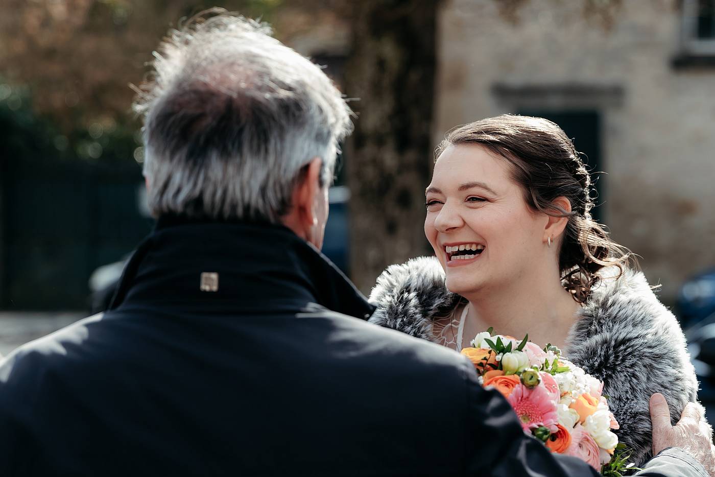 Le grand sourire de la mariée