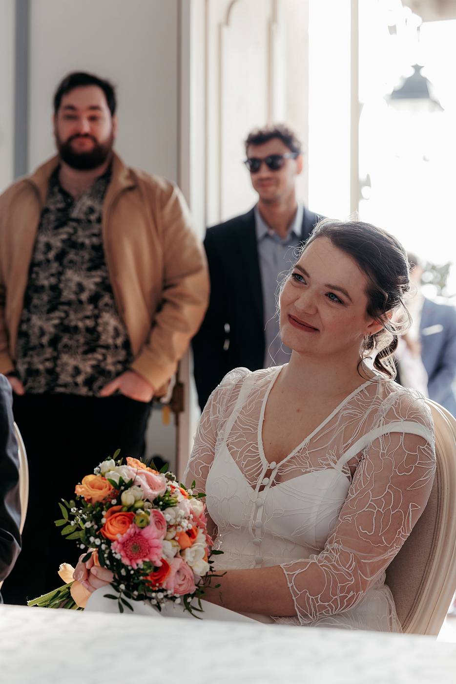 Portrait de la mariée dans la mairie de Chartrettes
