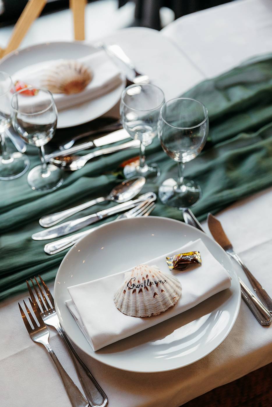 Le dressage de table pour la réception