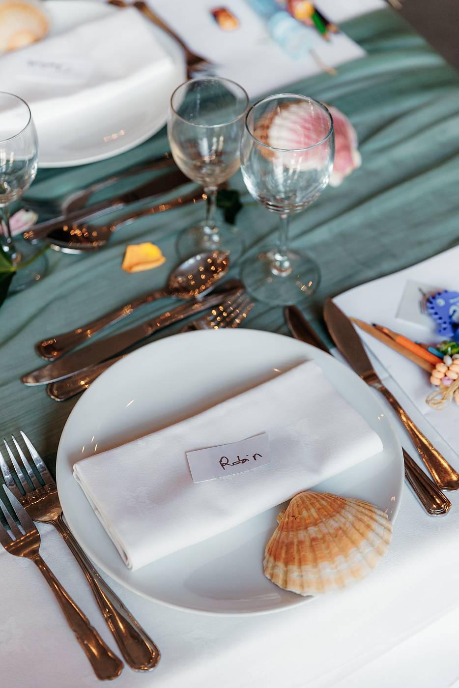 Décoration de la table de mariage à Bourron-Marlotte