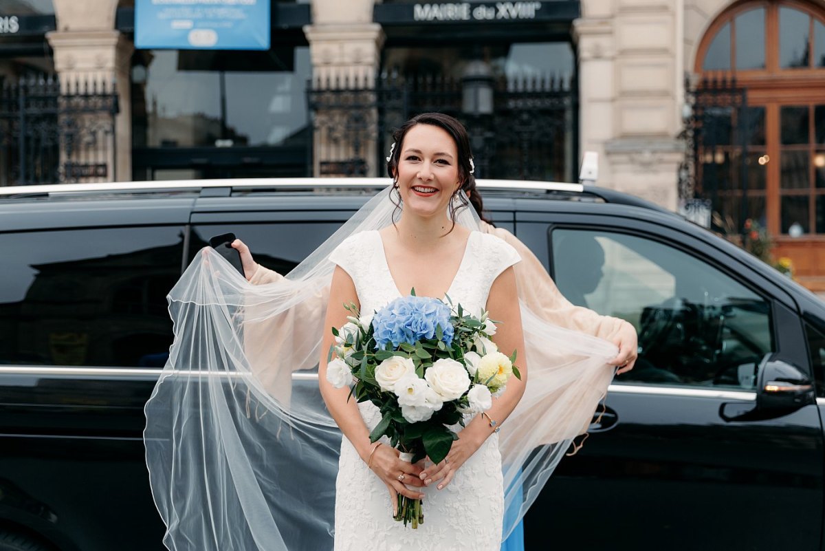 La mariée et son joli voile