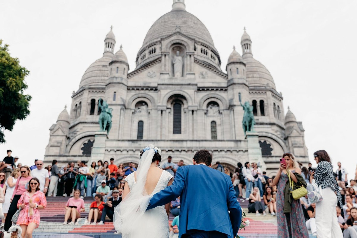 Les marches vers le Sacré-Coeur