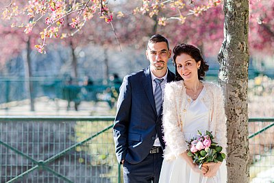 Décors fleuri pour la séance photo de couple