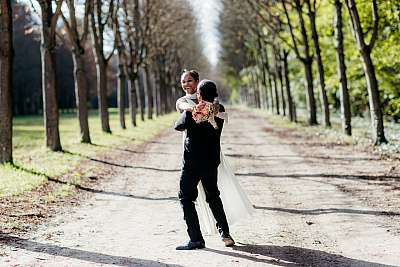 Séance photo de couple au parc